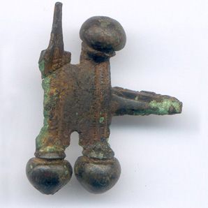 Bronze fibula head