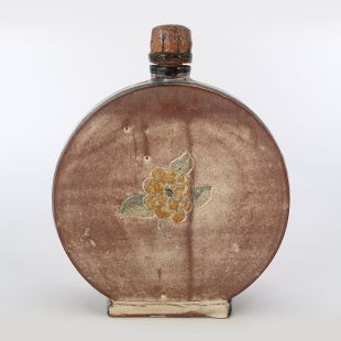 Perfume bottle with flowers